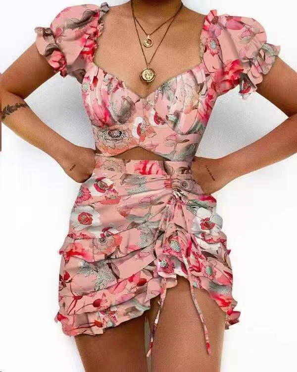 Completo romantic floreale - immagine 6