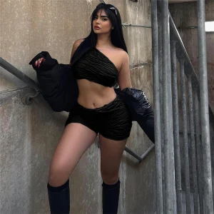 Fashion High Waist Slim Bag Hip Suit Women