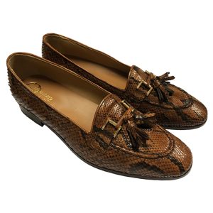 Mocassino classico in pelle di pitone