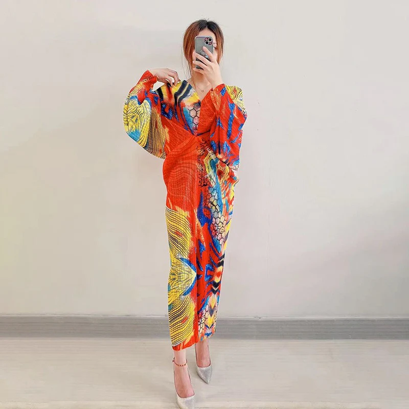 Abito lungo curvy fantasia donna - immagine 8