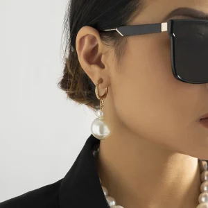 Set Orecchini bracciale e collana perle donna sfera