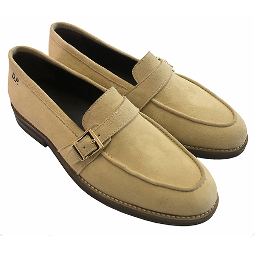 Mocassino con fibbia in pelle scamosciata - immagine 7