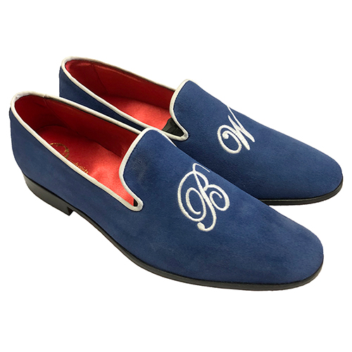 Slippers con iniziali personalizzabili in camoscio - immagine 2