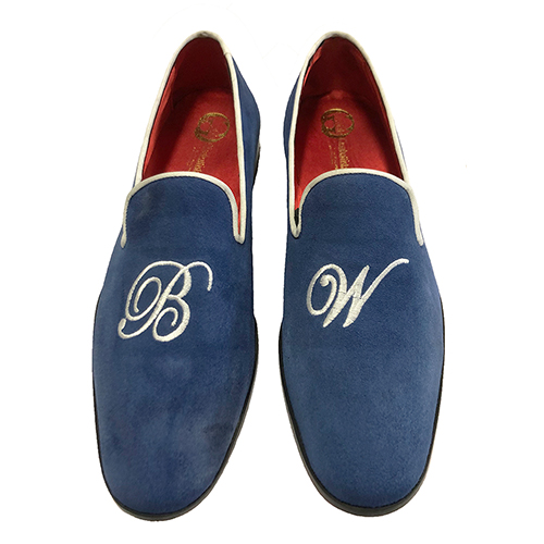 Slippers con iniziali personalizzabili in camoscio - immagine 4