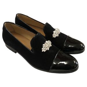 Mocassini cerimonia con accessorio strass