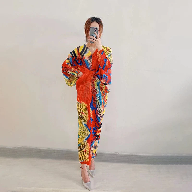 Abito lungo curvy fantasia donna - immagine 3