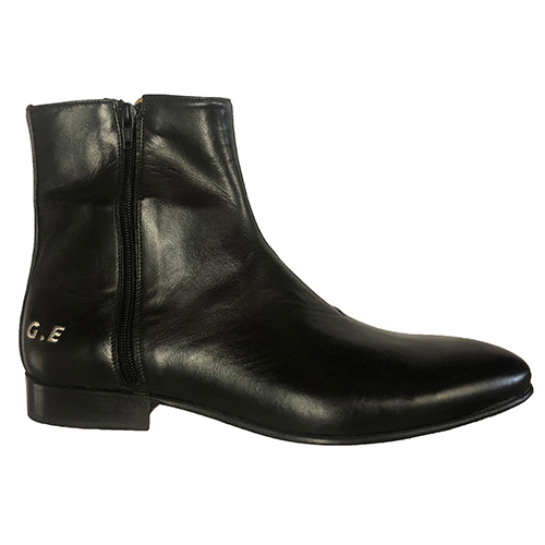 Stivaletti con cerniera in pelle - immagine 2