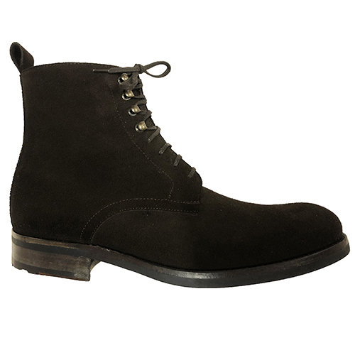 Stivaletti uomo stringati in pelle scamosciata