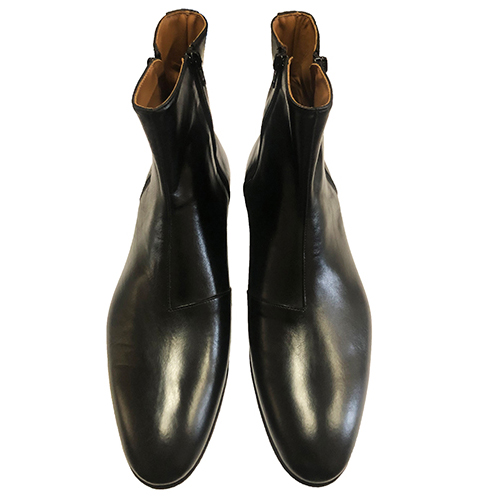 Stivaletti con cerniera in pelle - immagine 4