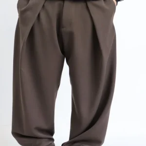 Pantalone baggy uomo marrone