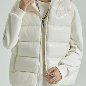 Piumino smanicato bianco uomo