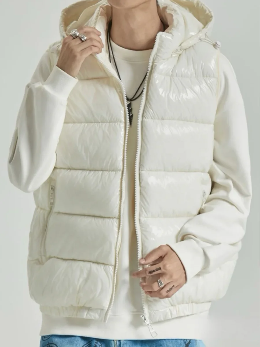 Piumino smanicato bianco uomo