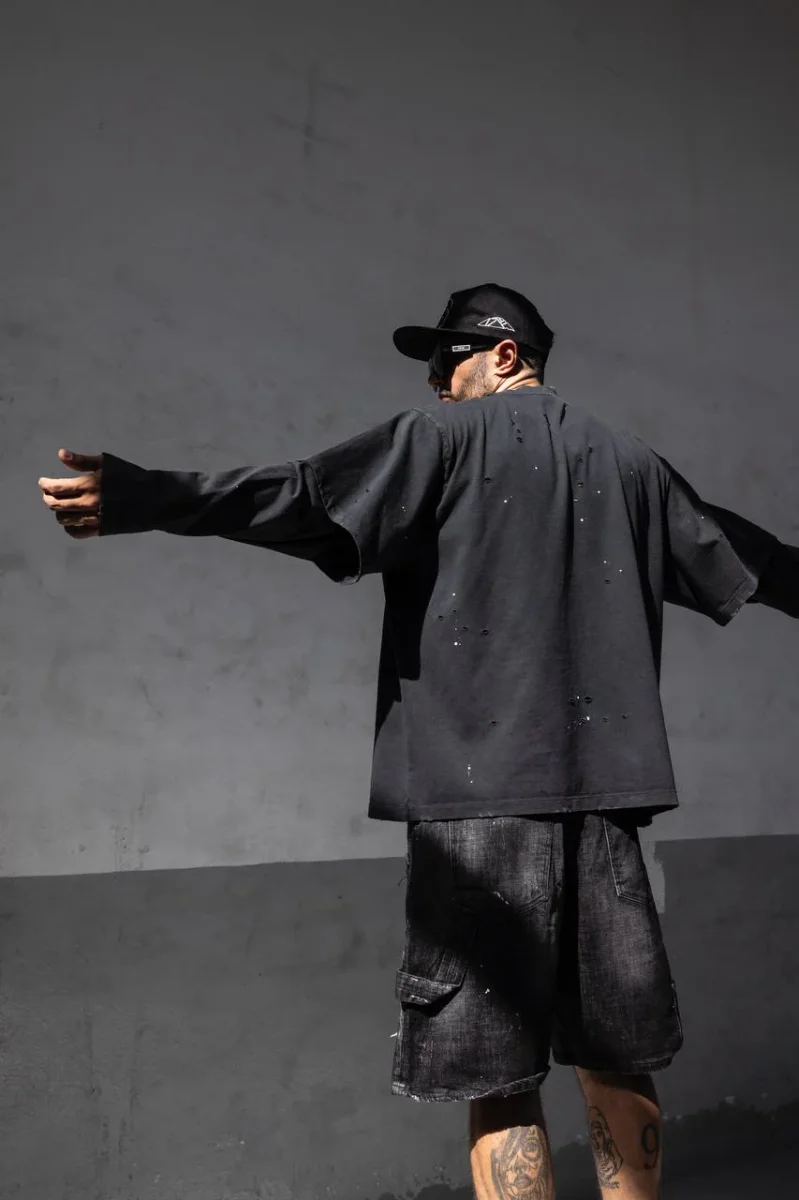 Maglia manica lunga destroyed uomo - immagine 3