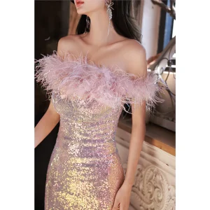 Abito paillettes Danielle Lungo donna