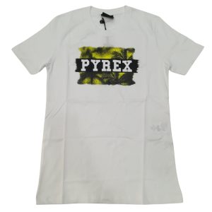 PIREX t-shirt uomo cotone col bianco o nero 44073