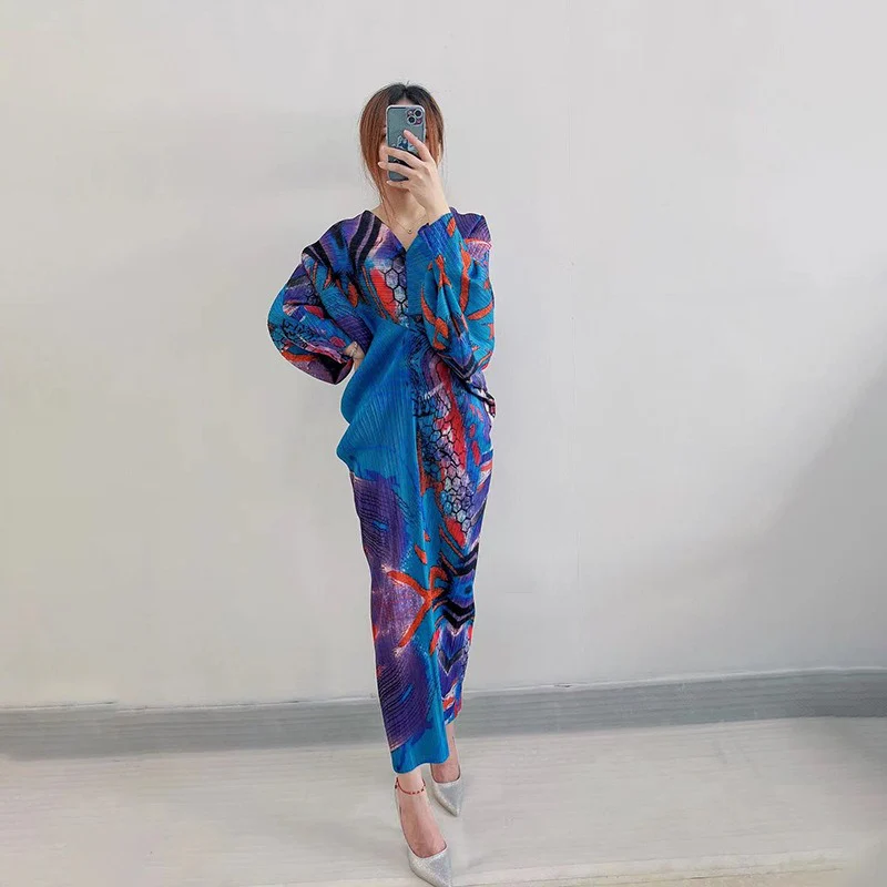 Abito lungo curvy fantasia donna - immagine 5