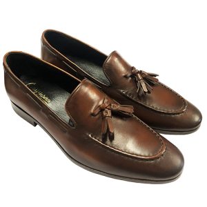 Mocassini in vitello con pon pon