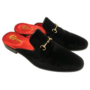 Pantofola in velluto con accessorio