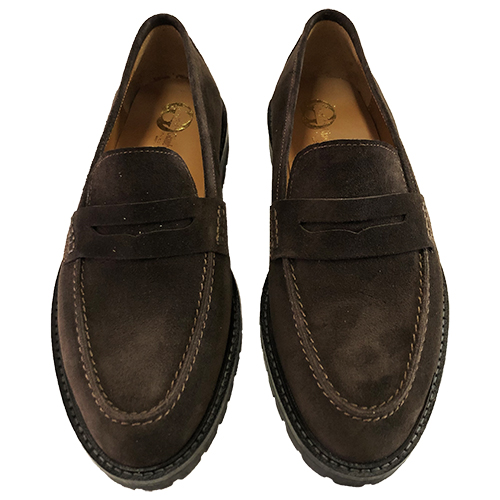 Mocassino classico in camoscio suola gomma - immagine 4