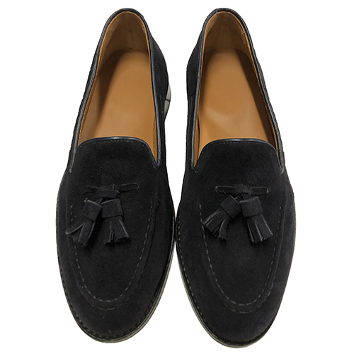 Mocassino in camoscio suola in cuoio - immagine 3