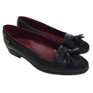 Mocassino in vitello vegetale con nappine