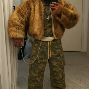 Pantalone cargo mimetico camouflage uomo baggy