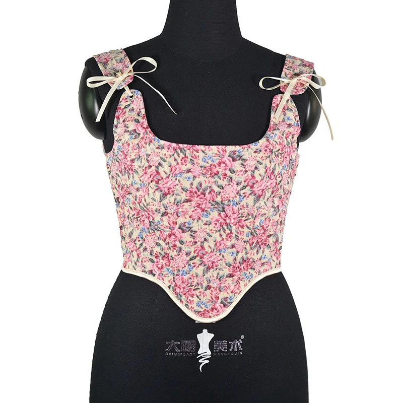 Corduroy European and American outerwear fishbone corset women corset court French style - immagine 5