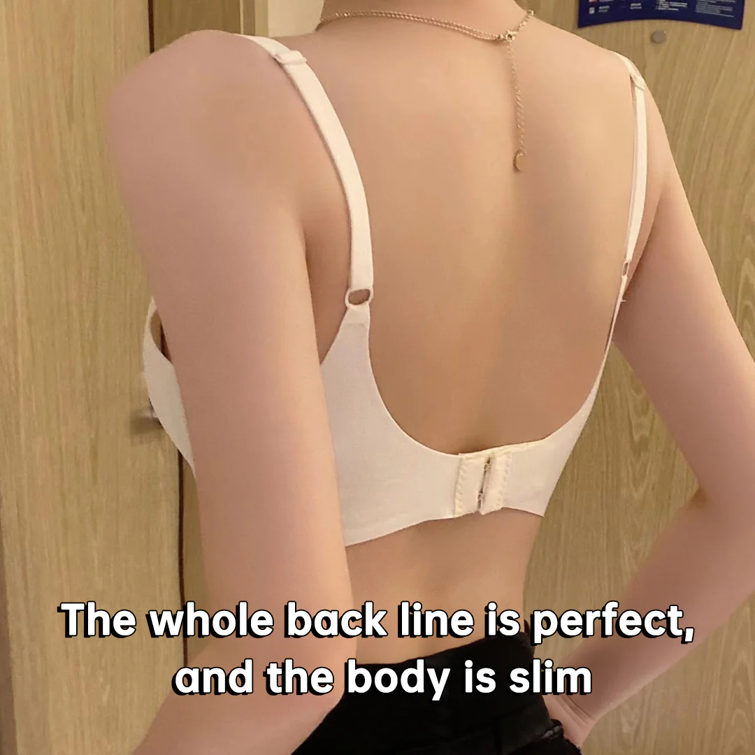 Summer Traceless Jelly Underwear Female Cubs Gather No Steel Ring Bra Anti Sagging Sports and Sleep Bra - immagine 5