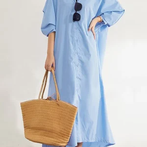 Versatile Long Sleeve Dress Loose Big Size