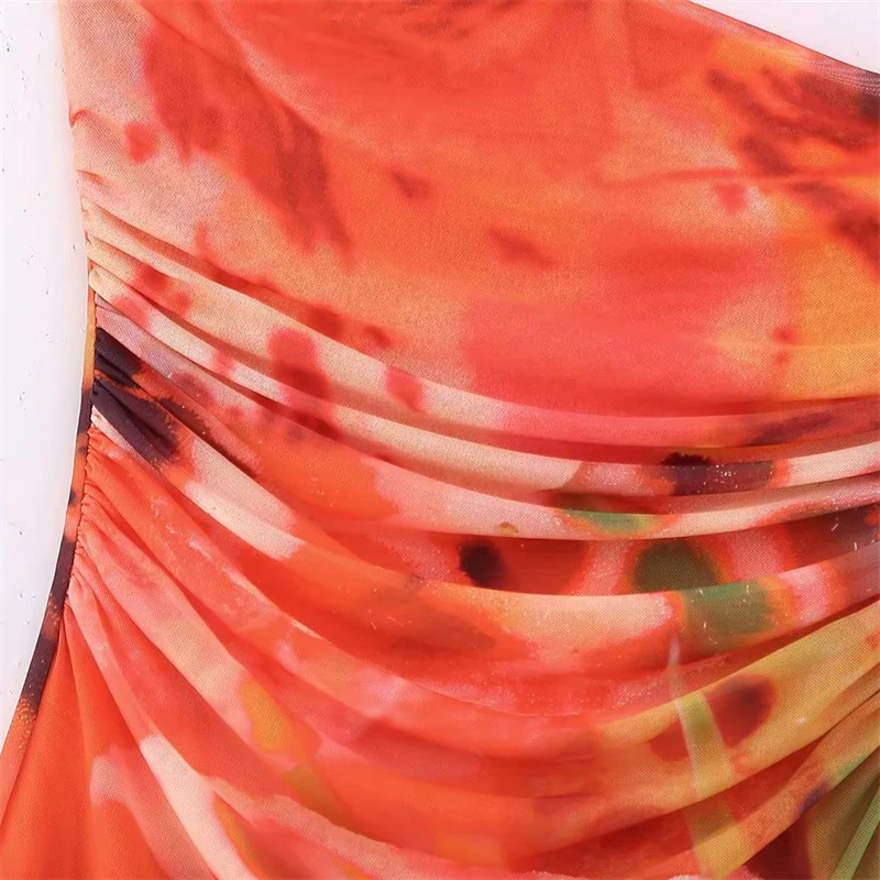 Abito lungo doppiato fantasia donna - immagine 9