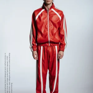 Completo hydo tuta ecopelle snoop dogg rosso