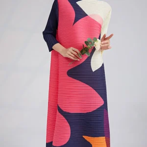 Abito curvy lungo fantasia