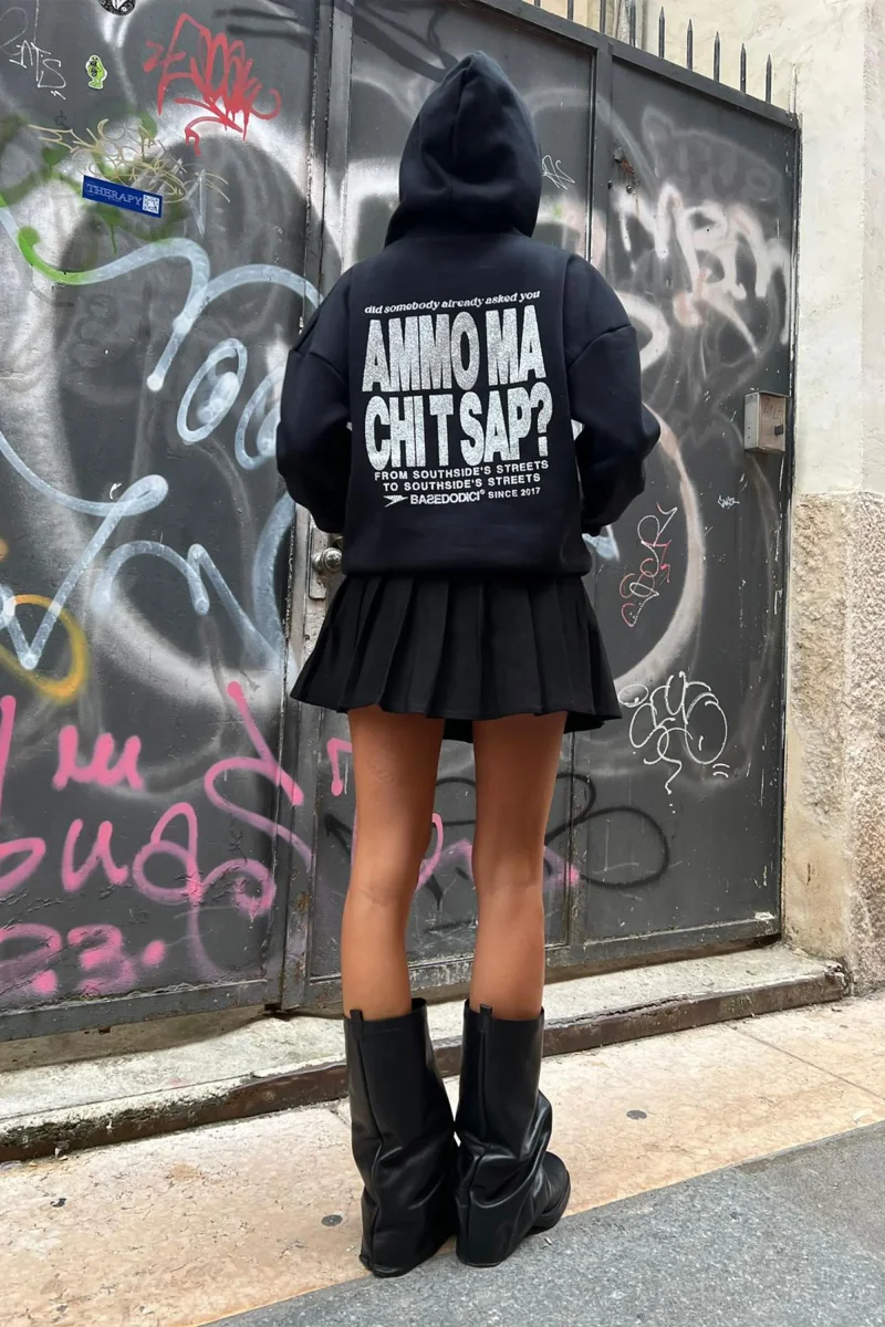 Hoodie "AMMO" CHI'T'SAP Black/Glitter - immagine 9