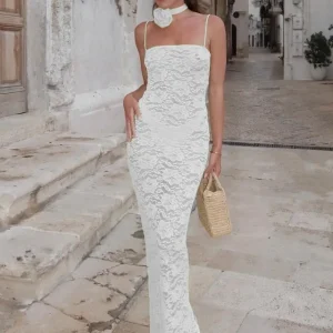 Abito lavorato con girocollo 3d donna