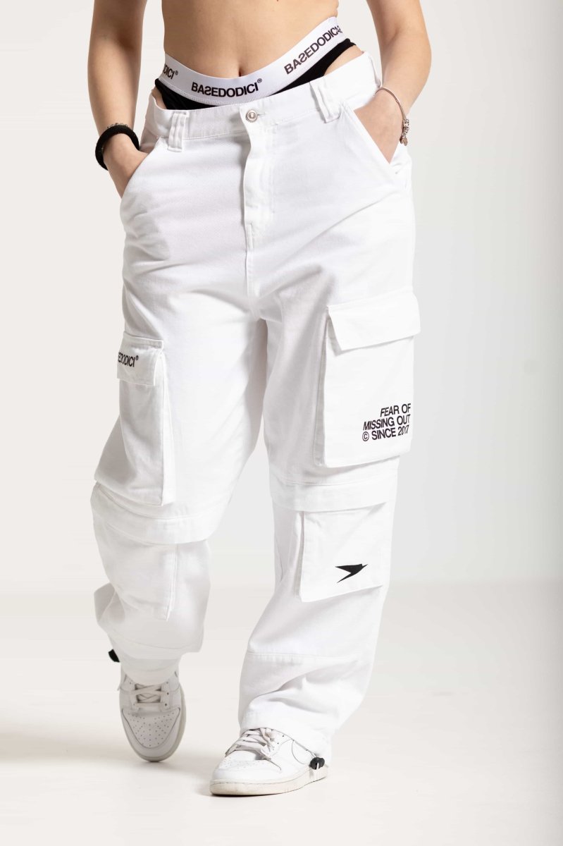 Cargo Pants "FOMO" White - immagine 9