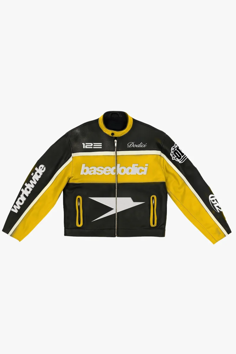 Biker Jacket "RUDEBOY LDN" Money Black/Yellow - immagine 2