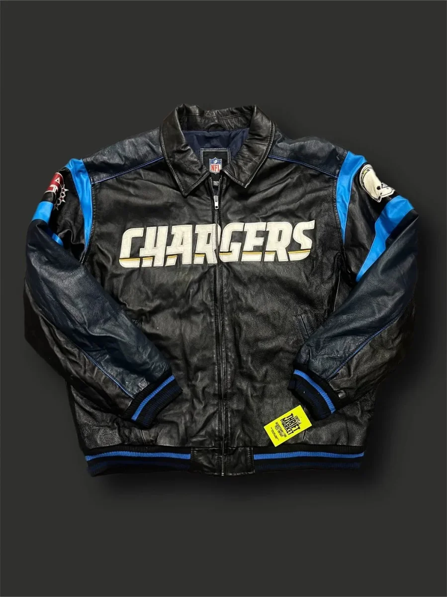 Bomber NFL chargers pelle vintage tg XXL - immagine 2