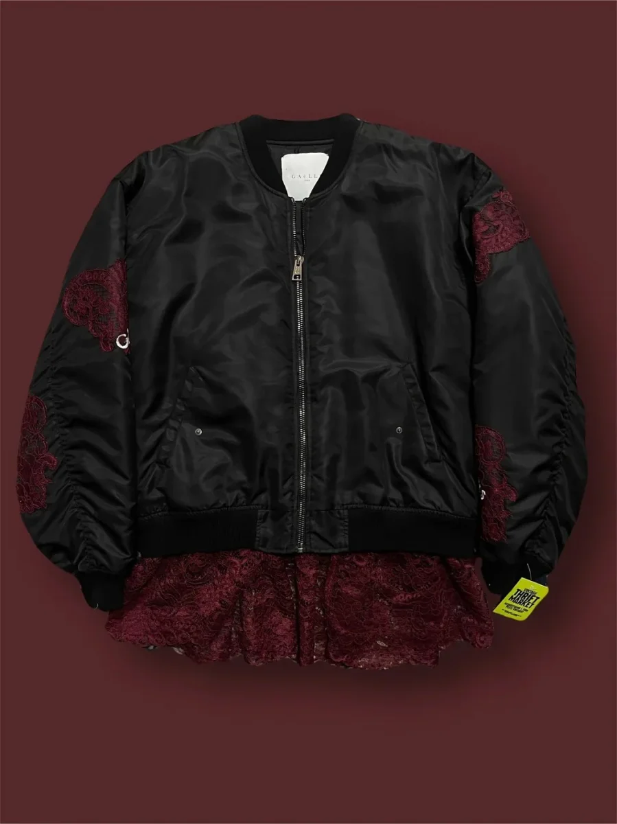 Bomber oversize Gaelle Paris con pizzo e ricami - immagine 2