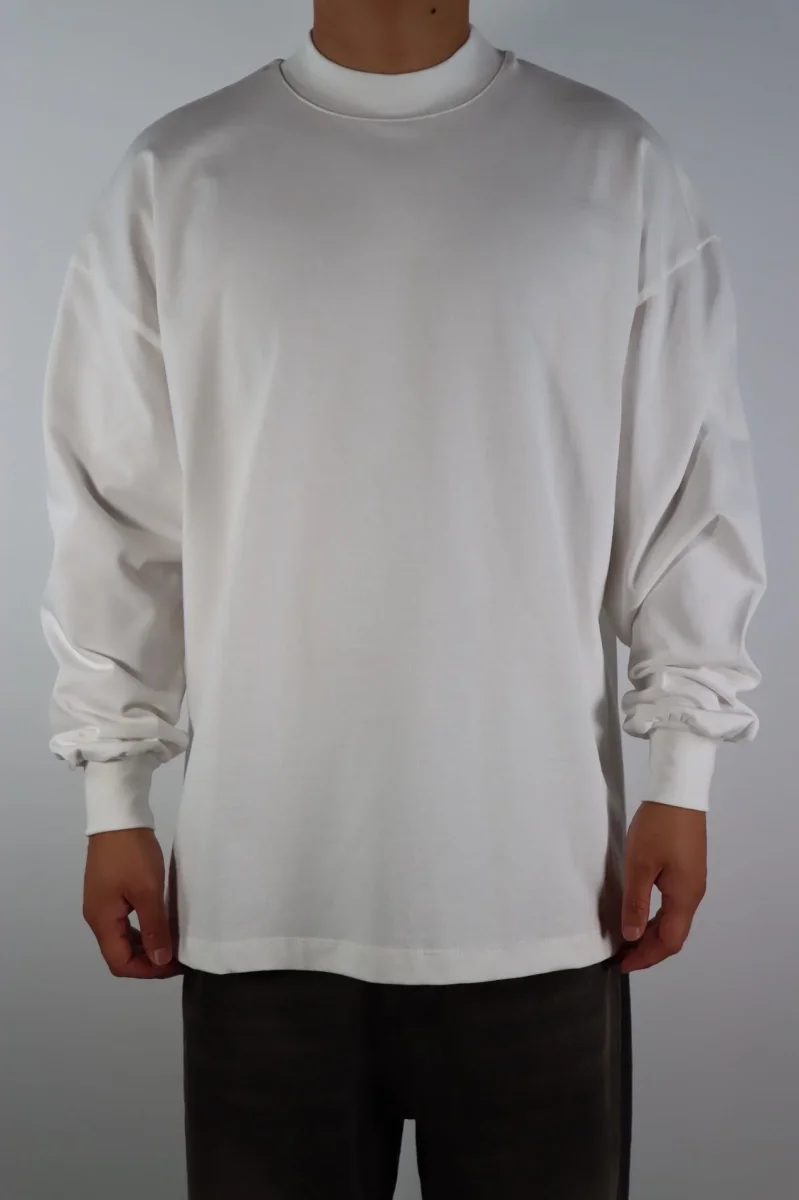 Maglia basic 360gr uomo manica lunga drip panna - immagine 2