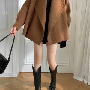 Knitting Women Sweater Long Sleeves Outdoor Solid Color