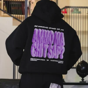 Hoodie "AMMO" CHI'T'SAP Black/FurryPink