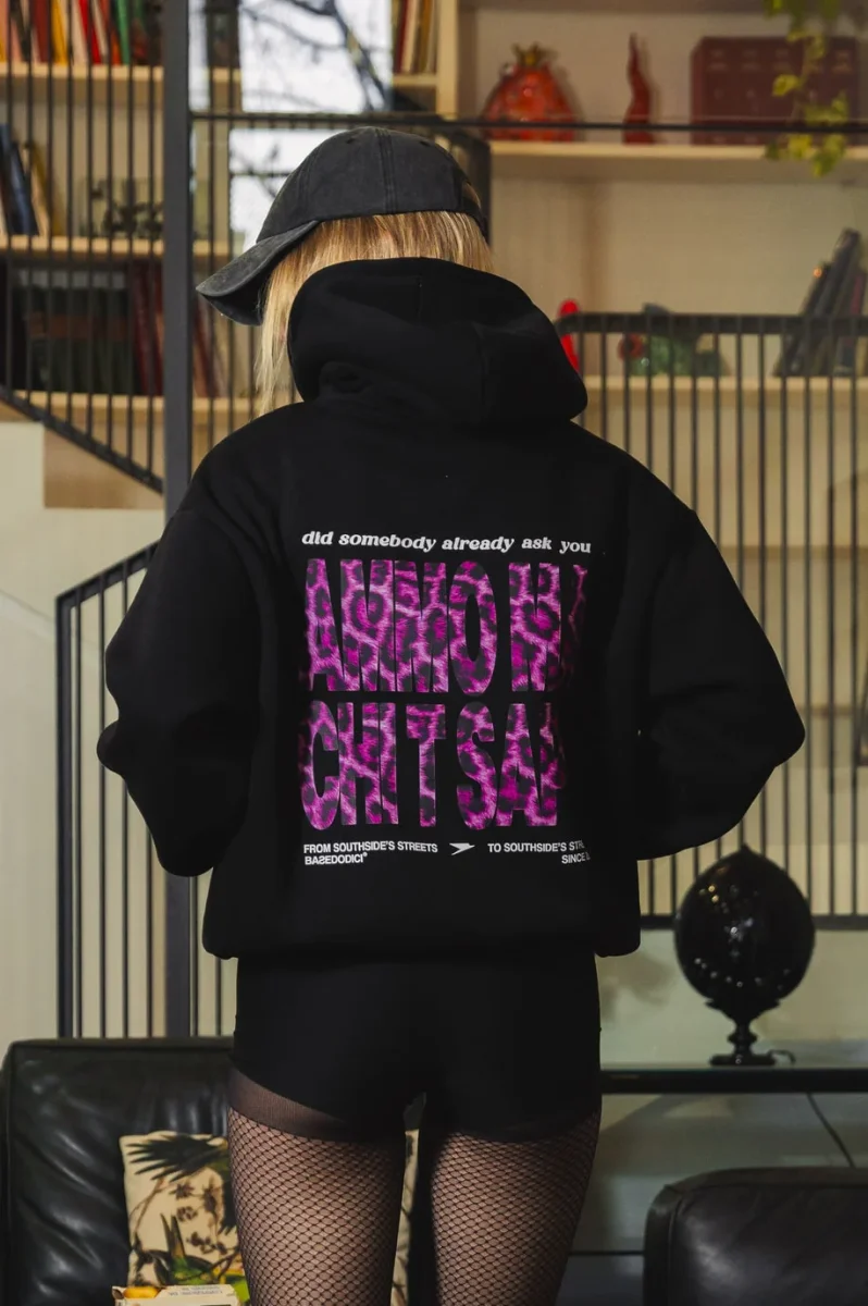 Hoodie "AMMO" CHI'T'SAP Black/AnimalierPurple - immagine 3