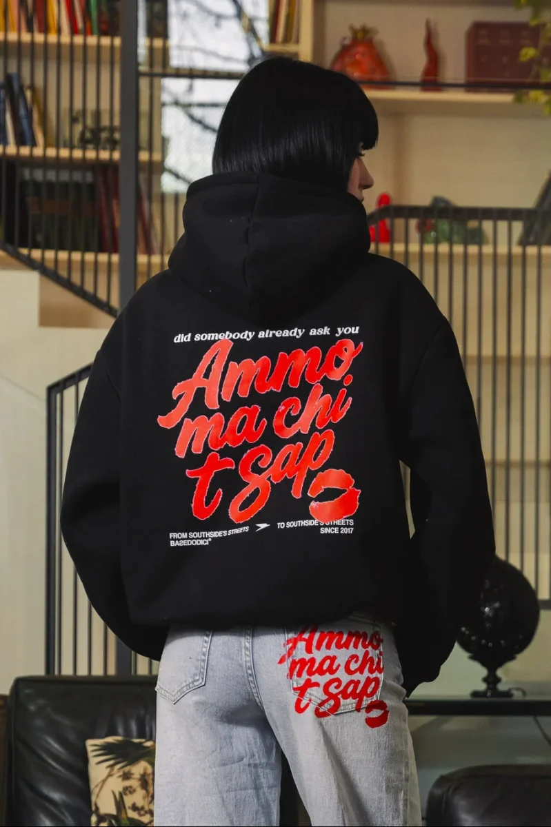 Hoodie "AMMO" CHI'T'SAP Black/Gloss - immagine 3