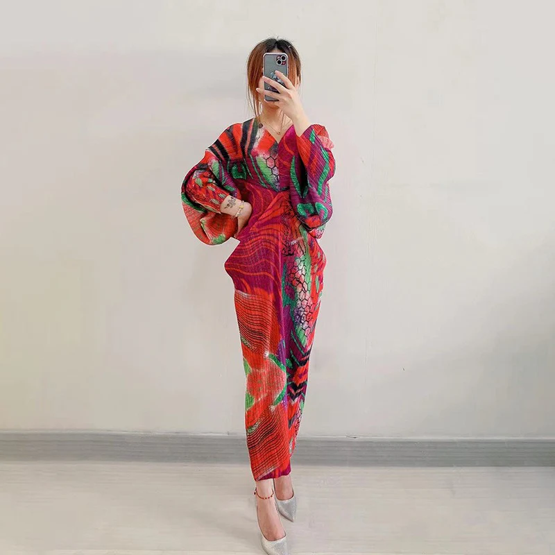 Abito lungo curvy fantasia donna - immagine 6