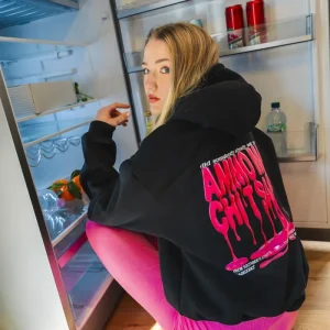 Hoodie "AMMO" CHI'T'SAP Black/PaintPink