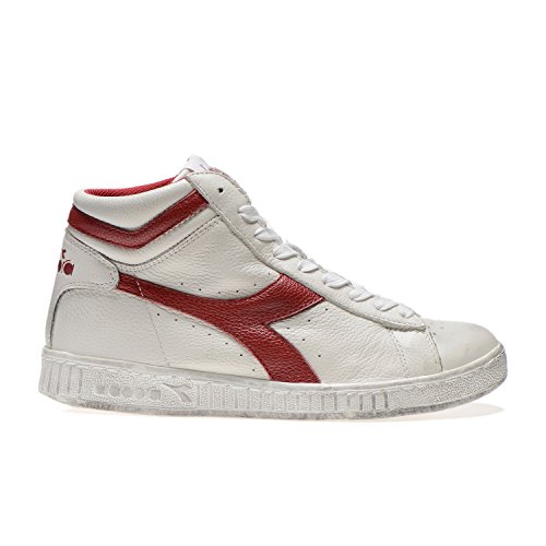 Diadora Game L High Waxed, Sneaker a Collo Alto Unisex – Adulto, Bianco (C5147 Bianco/Rosso Peperone), 45 EU - immagine 2
