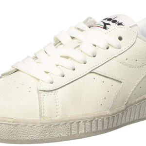 Diadora Game L Low Waxed, Sneaker Uomo, Bianco (Bianco/Bianco/Bianco), 37 EU