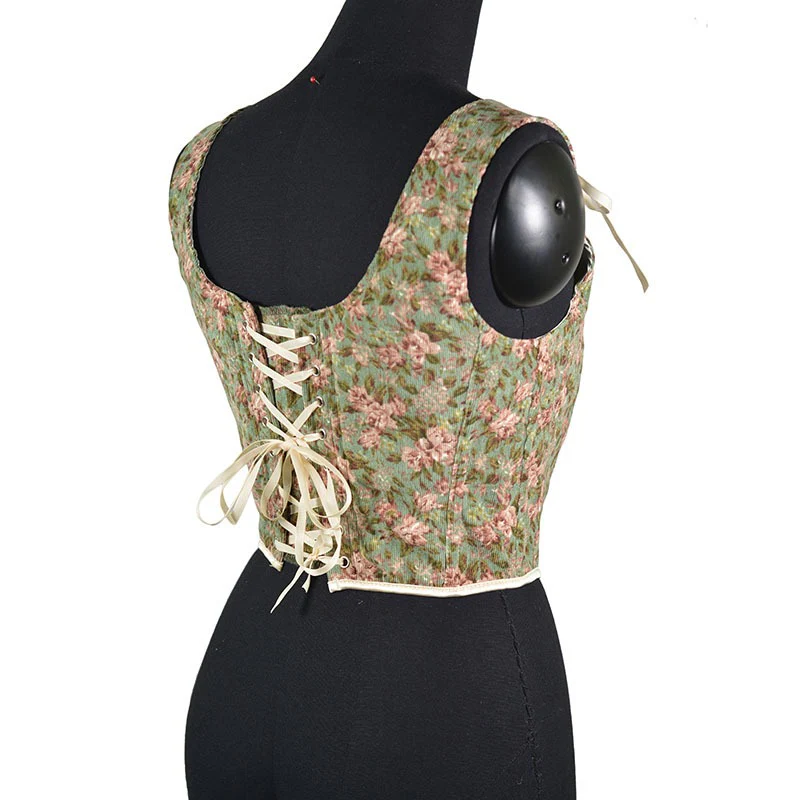 Corduroy European and American outerwear fishbone corset women corset court French style - immagine 9