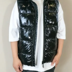 Smanicato lucido cappuccio nero uomo