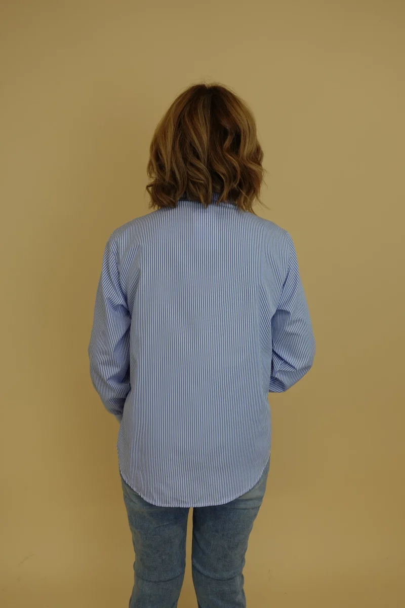 Camicia merletto blu - immagine 3